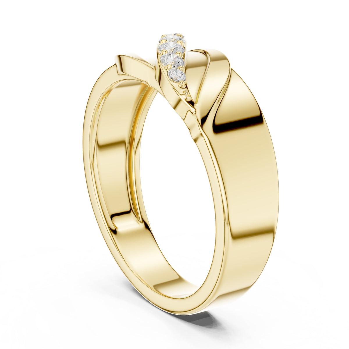Leaf Pavé Men's Diamond Ring