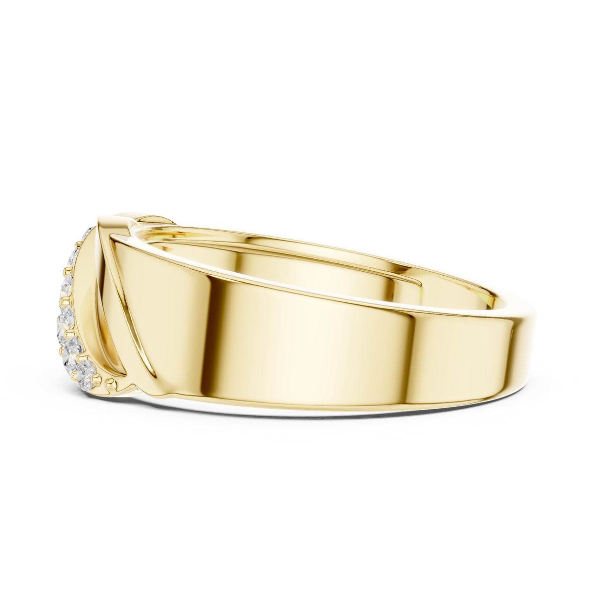 Leaf Pavé Men's Diamond Ring