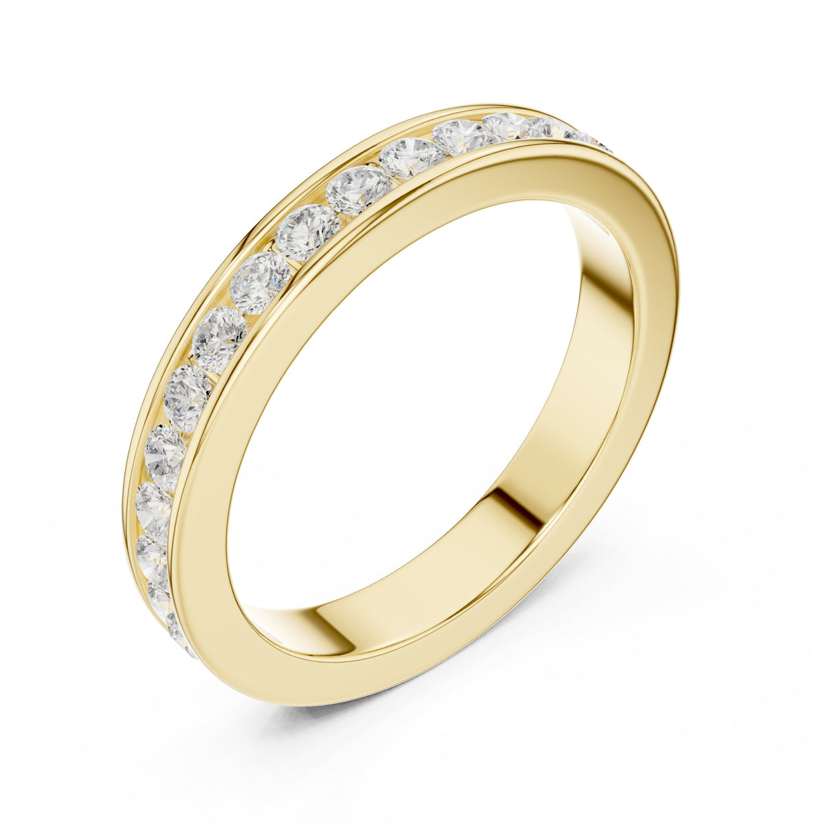Round Diamond Channel Set Band