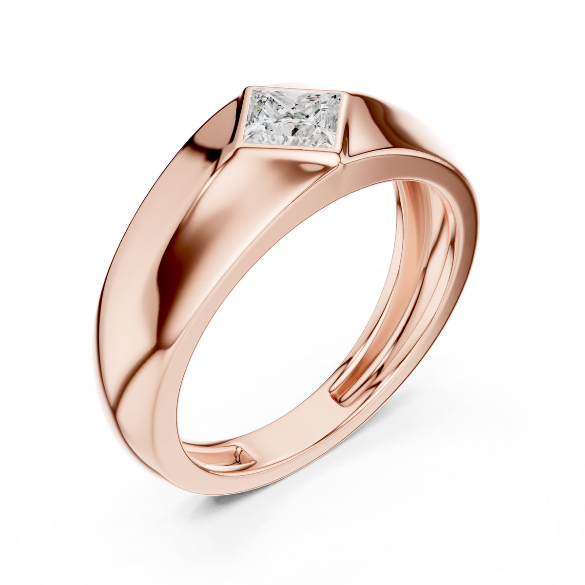 Kite Set Princess Diamond Men's Ring