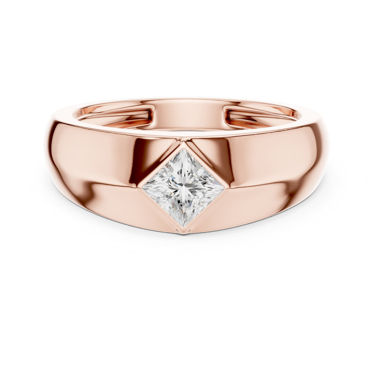 Kite Set Princess Diamond Men's Ring