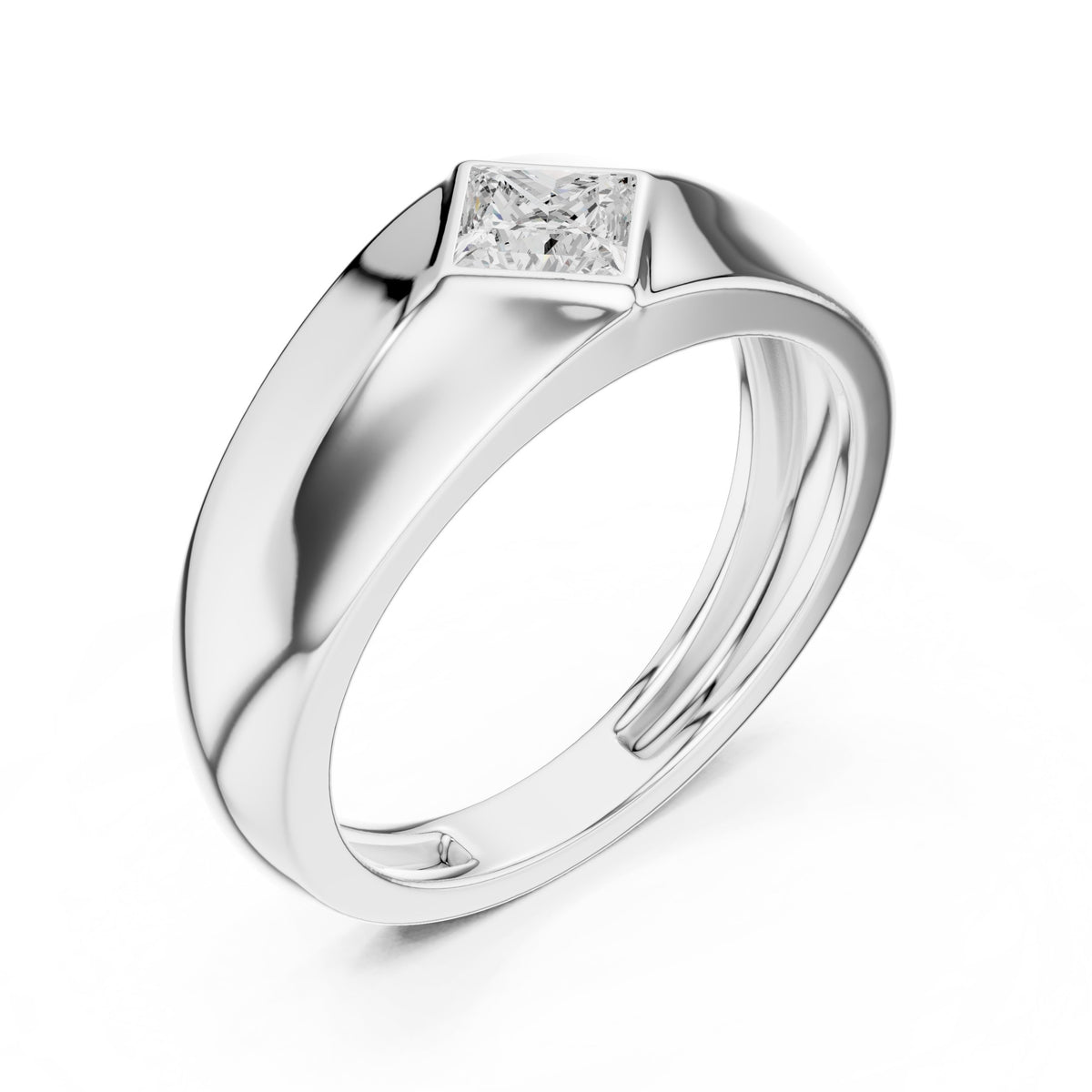 Kite Set Princess Diamond Men's Ring