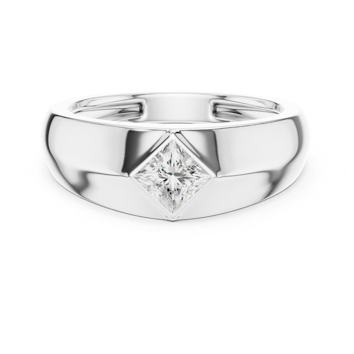 Kite Set Princess Diamond Men's Ring