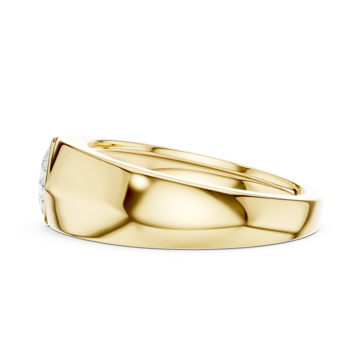 Kite Set Princess Diamond Men's Ring in Yellow Gold - VYKA Diamonds