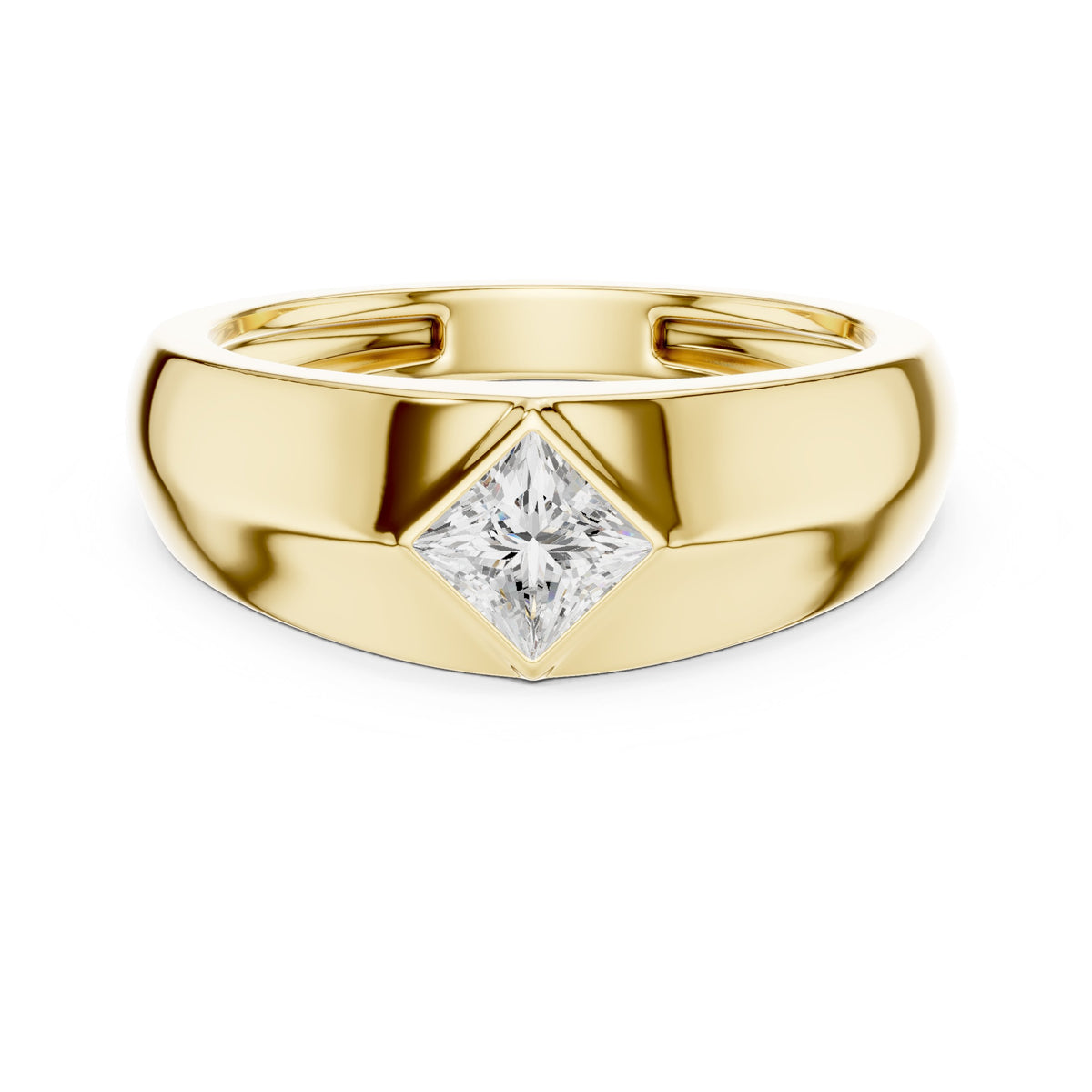 Kite Set Princess Diamond Men's Ring