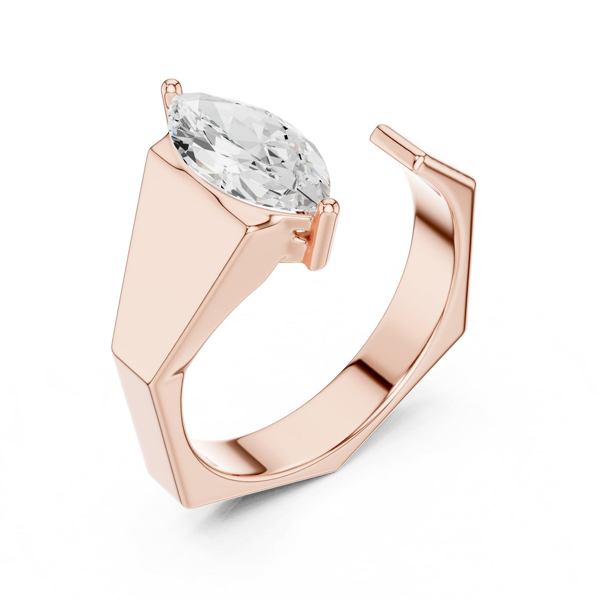Open Marquise Diamond Ring