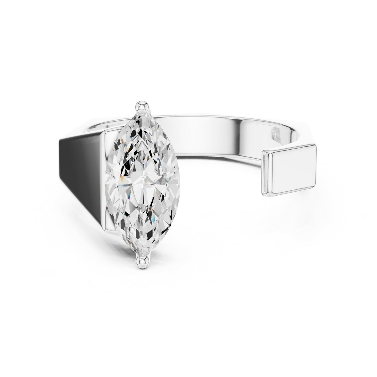Open Marquise Diamond Ring