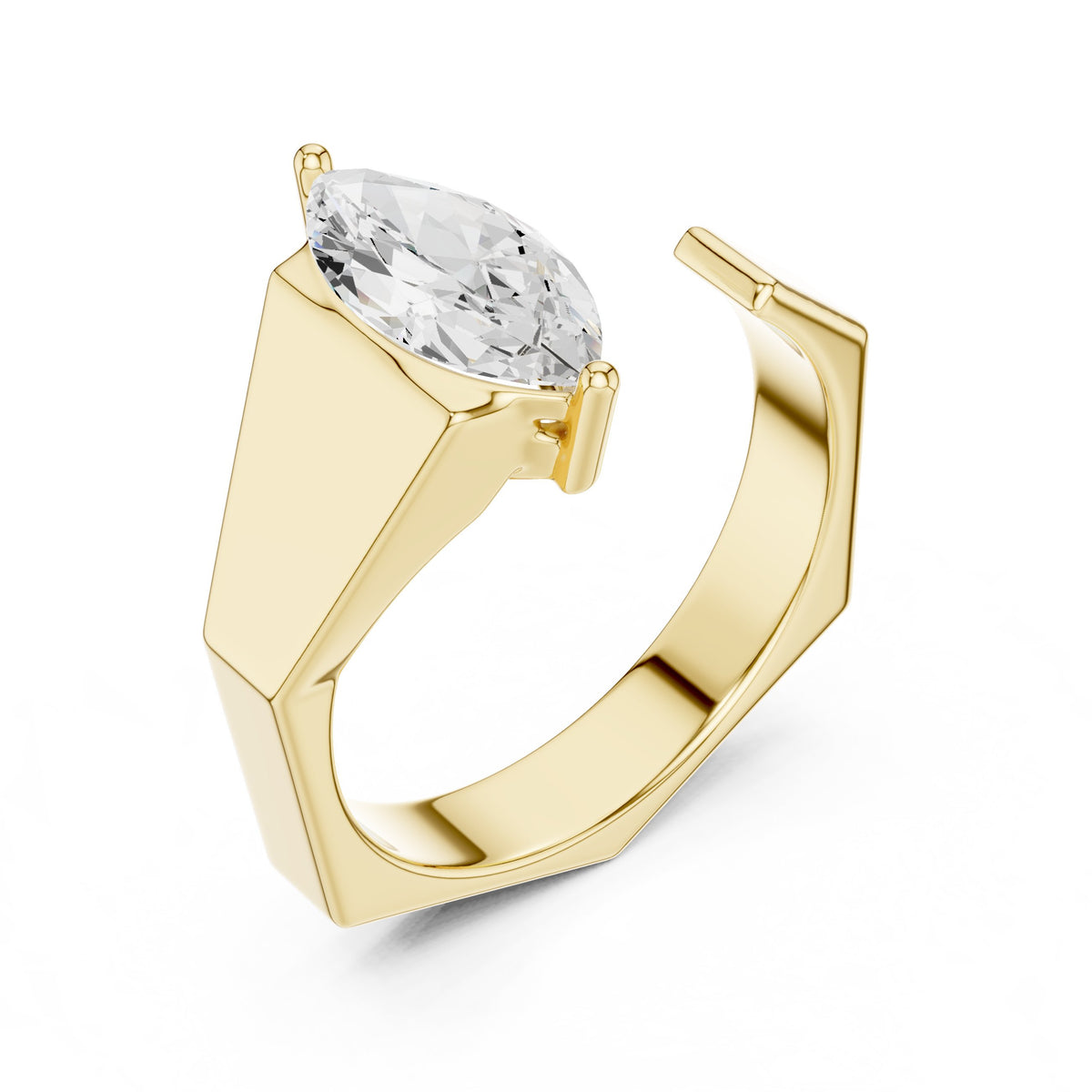 Open Marquise Diamond Ring