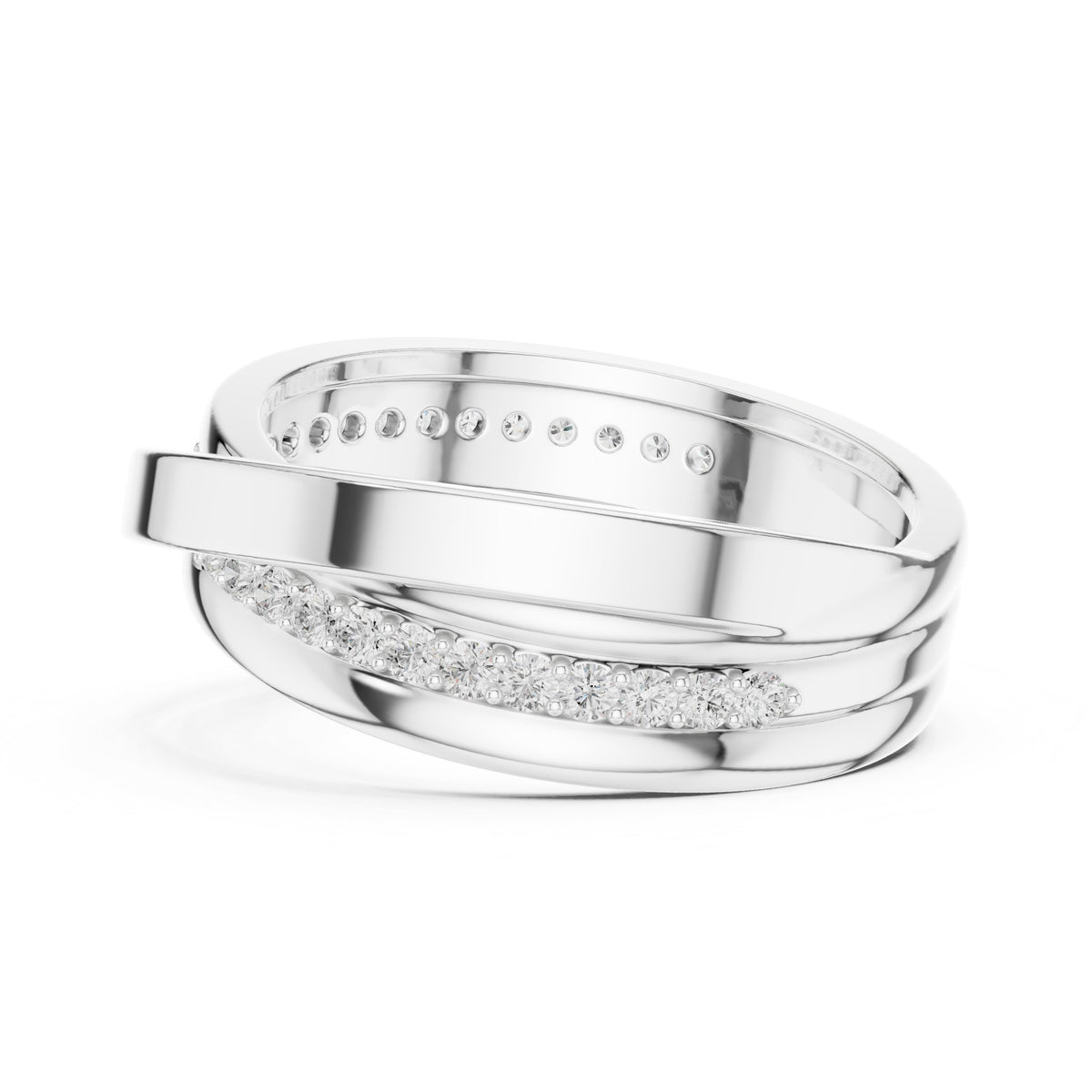 Crossover Pavé Diamond Band