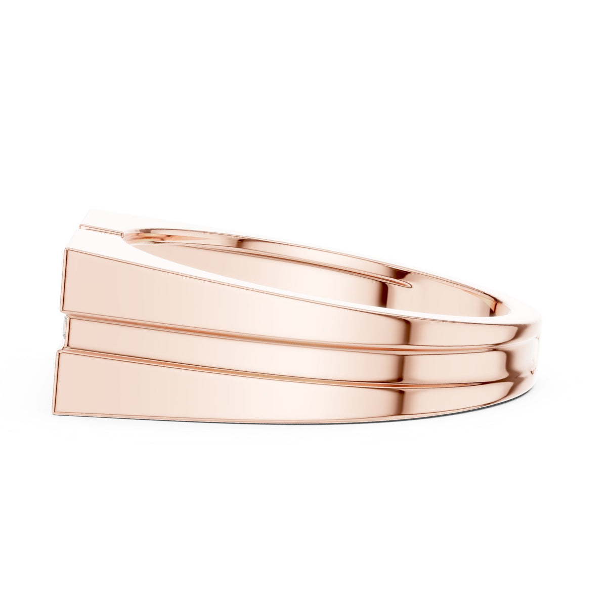 Square Cluster Signet Men's Ring