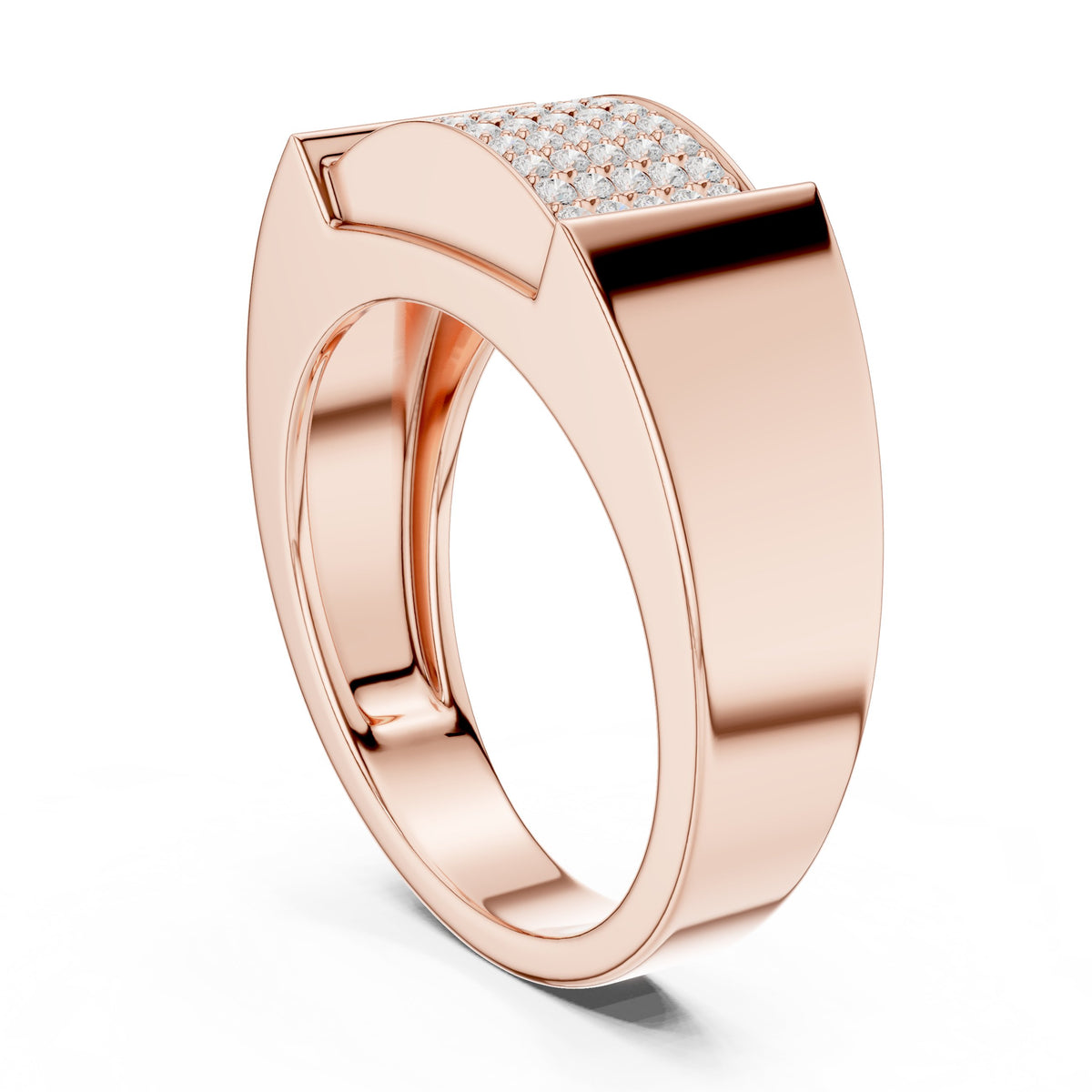 Pavé Panel Men's Diamond Band