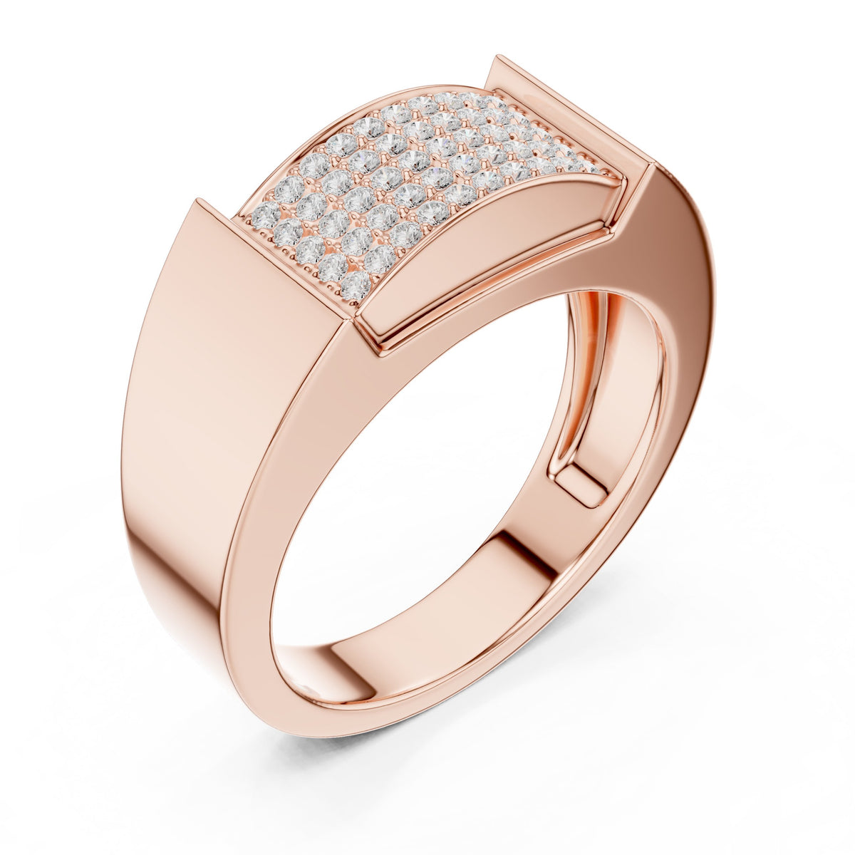 Pavé Panel Men's Diamond Band