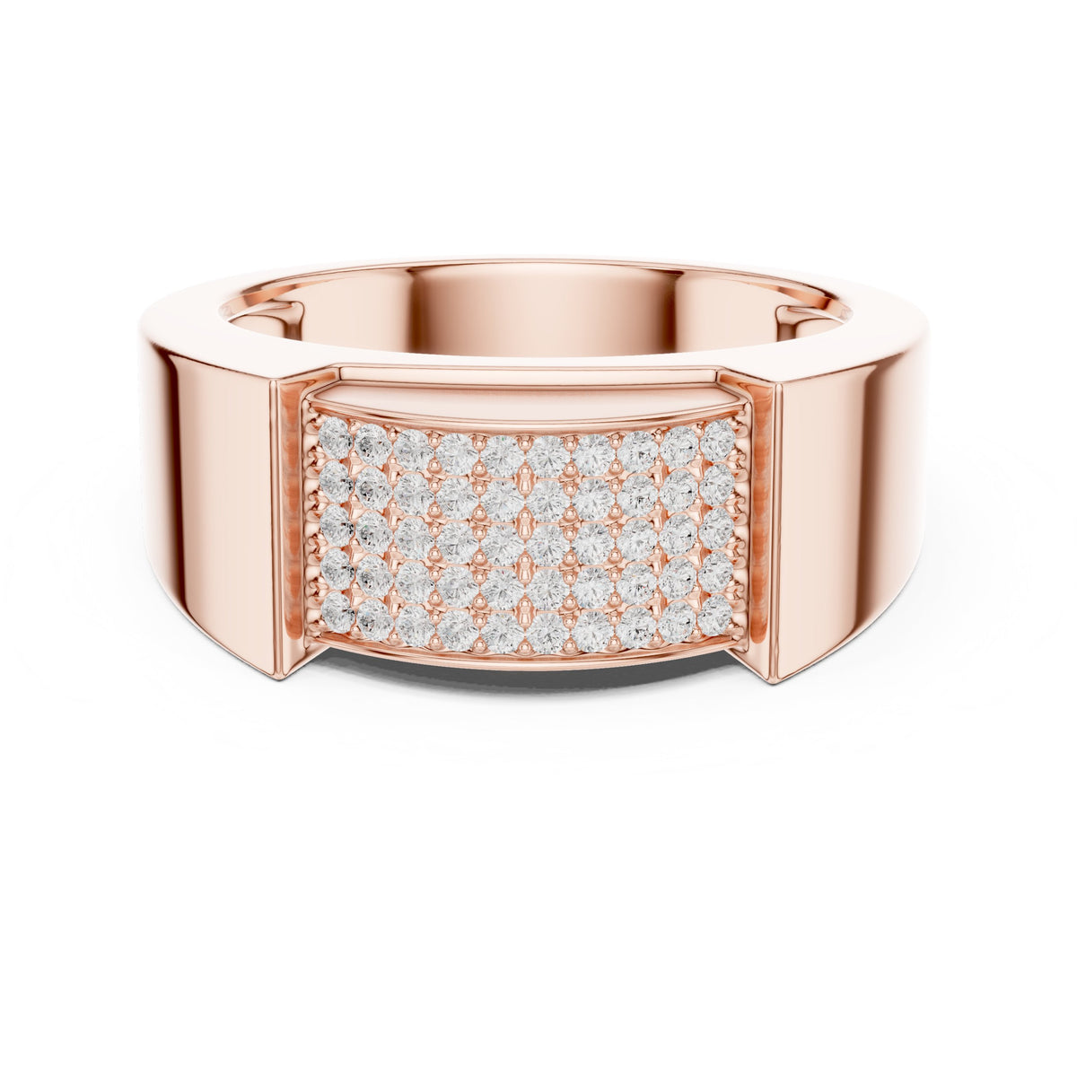 Pavé Panel Men's Diamond Band