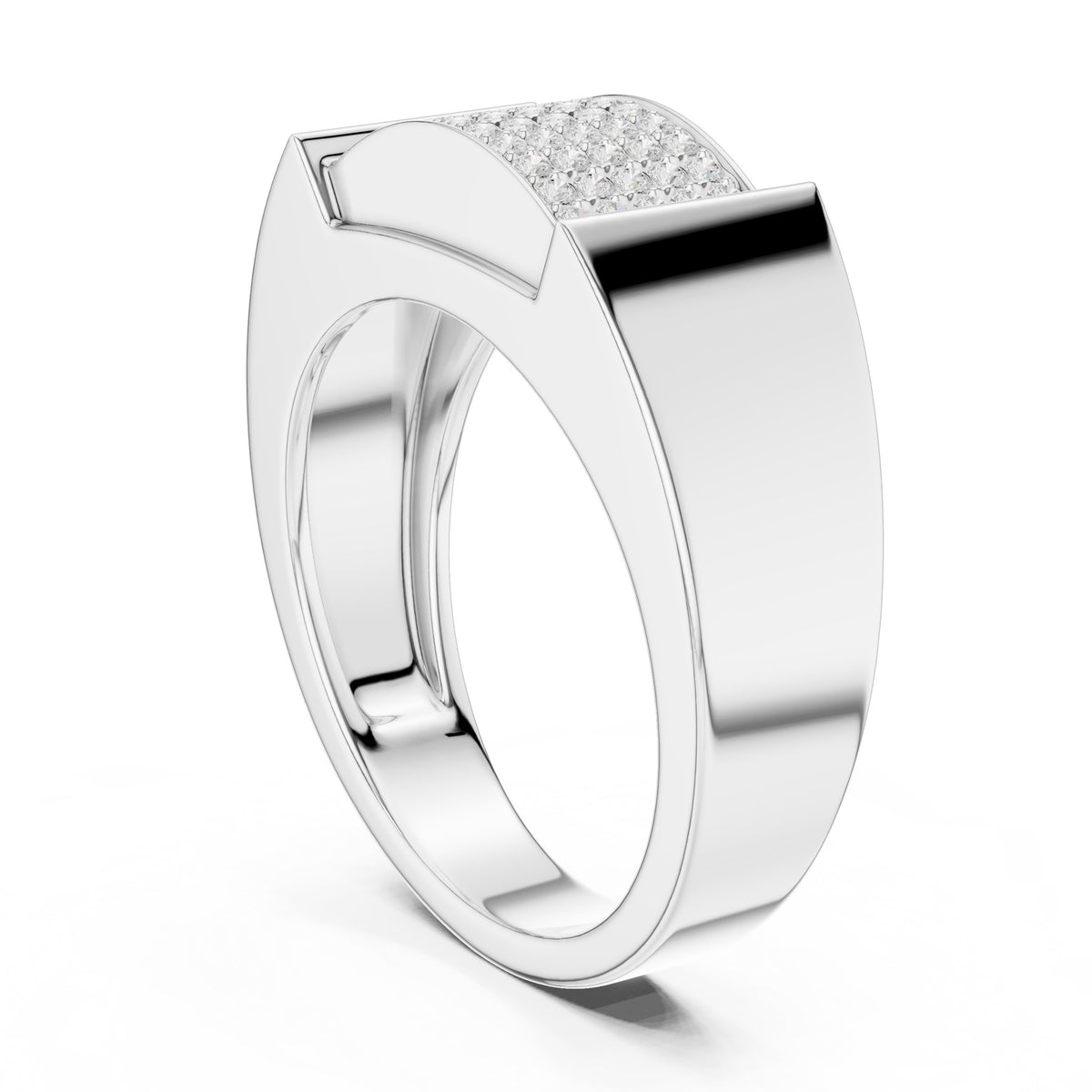Pavé Panel Men's Diamond Band