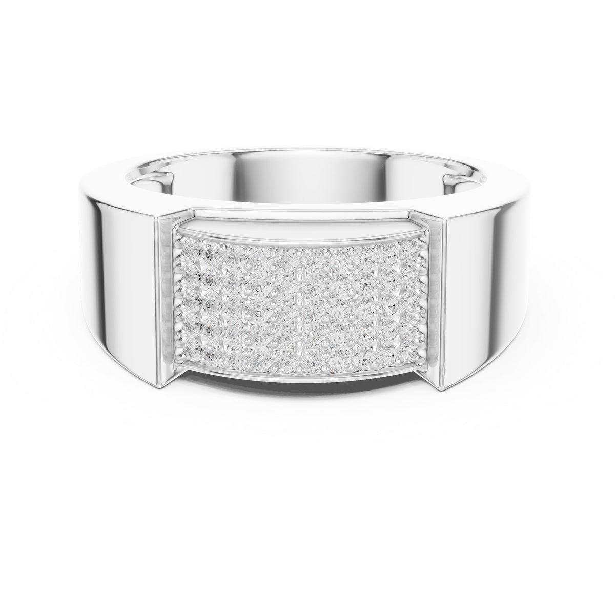 Pavé Panel Men's Diamond Band