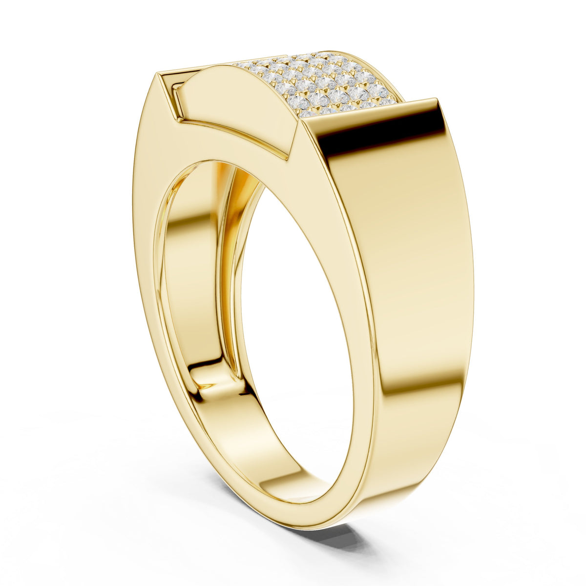 Pavé Panel Men's Diamond Band