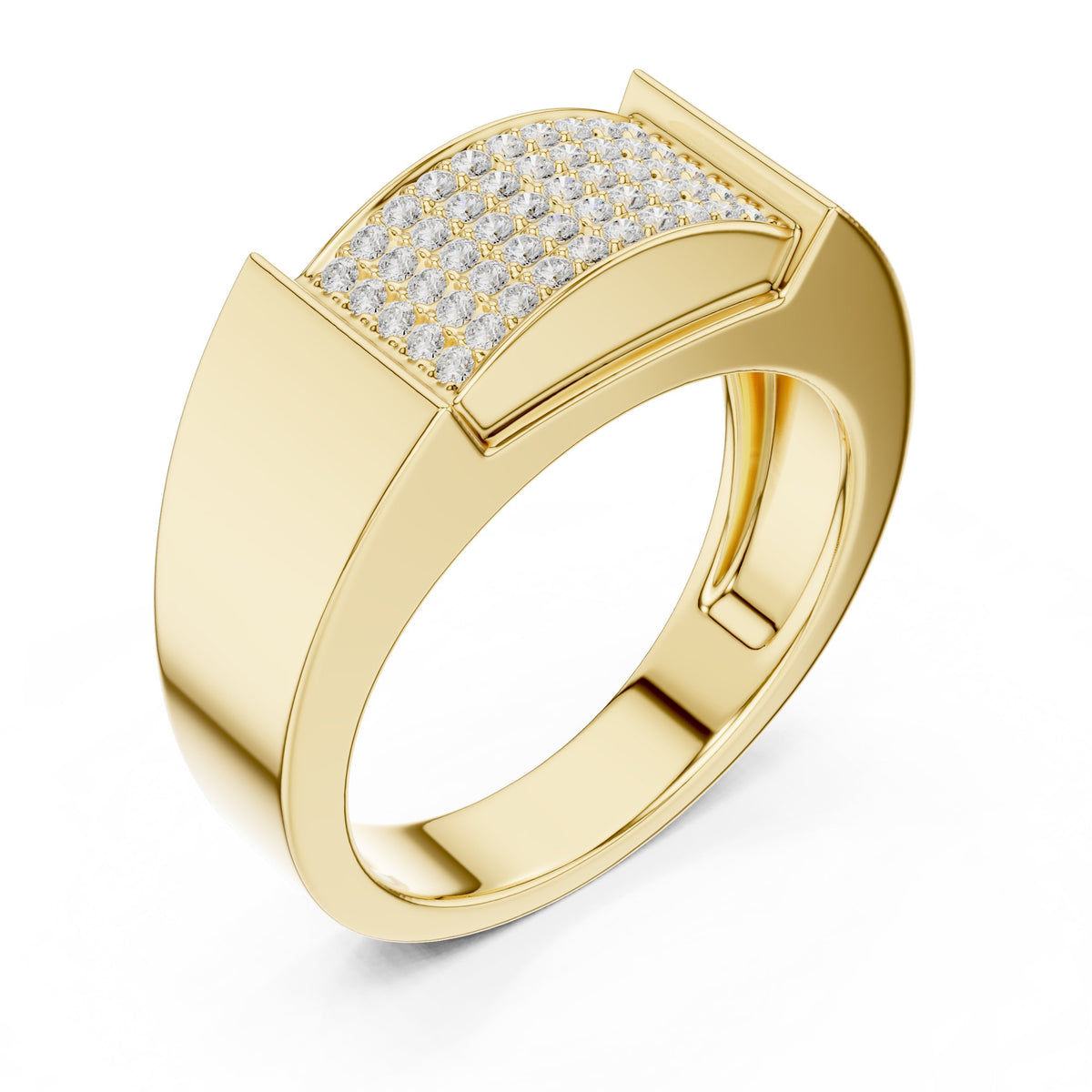 Pavé Panel Men's Diamond Band