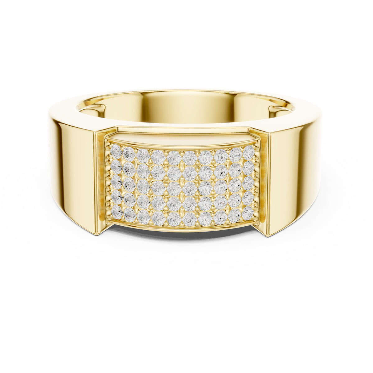 Pavé Panel Men's Diamond Band