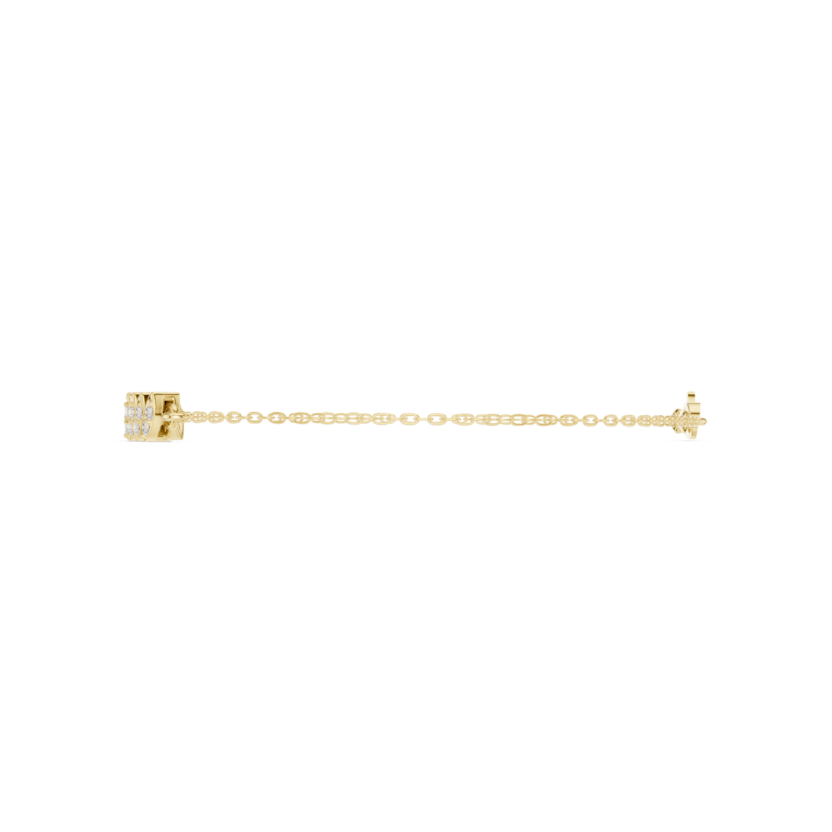 Navette Link Pave Diamond Chain Bracelet