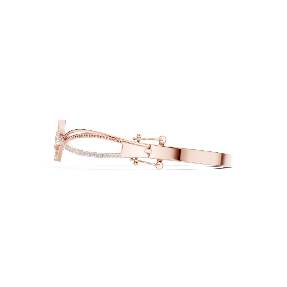Crossover Rhombus Cluster Diamond Bangle
