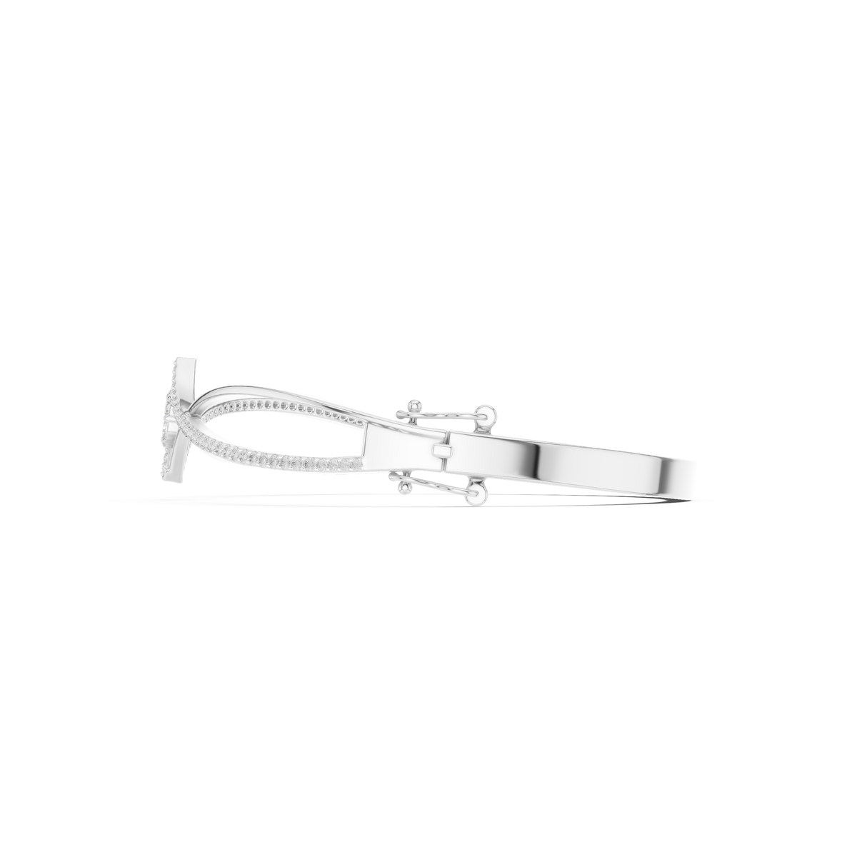 Crossover Rhombus Cluster Diamond Bangle