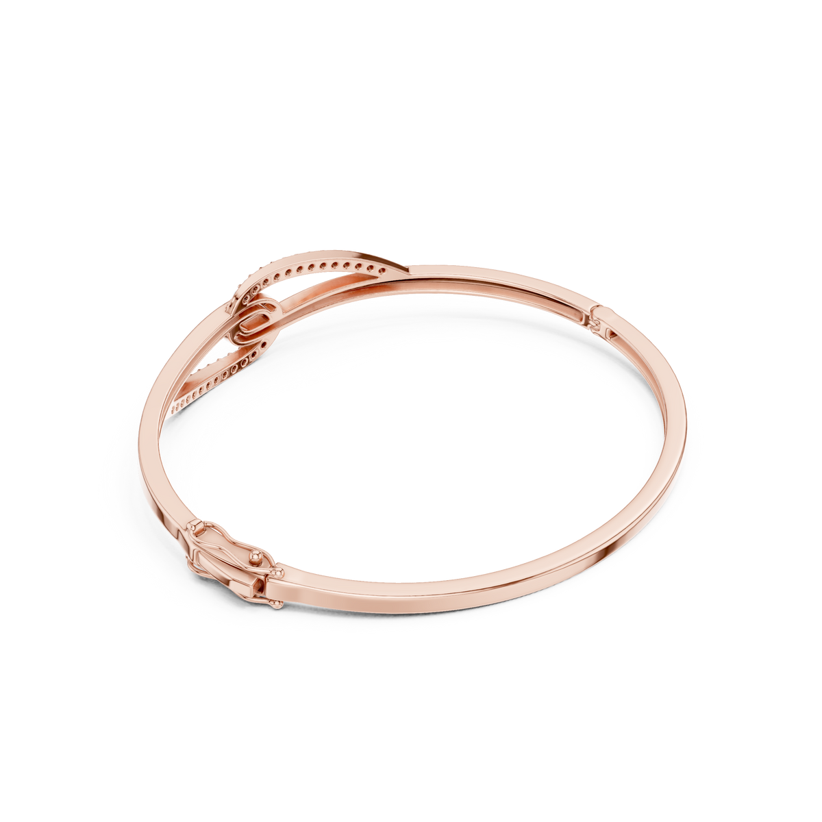 Pave Loop Knot Diamond Bangle