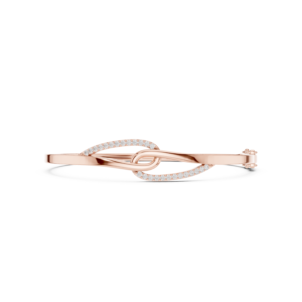 Pave Loop Knot Diamond Bangle