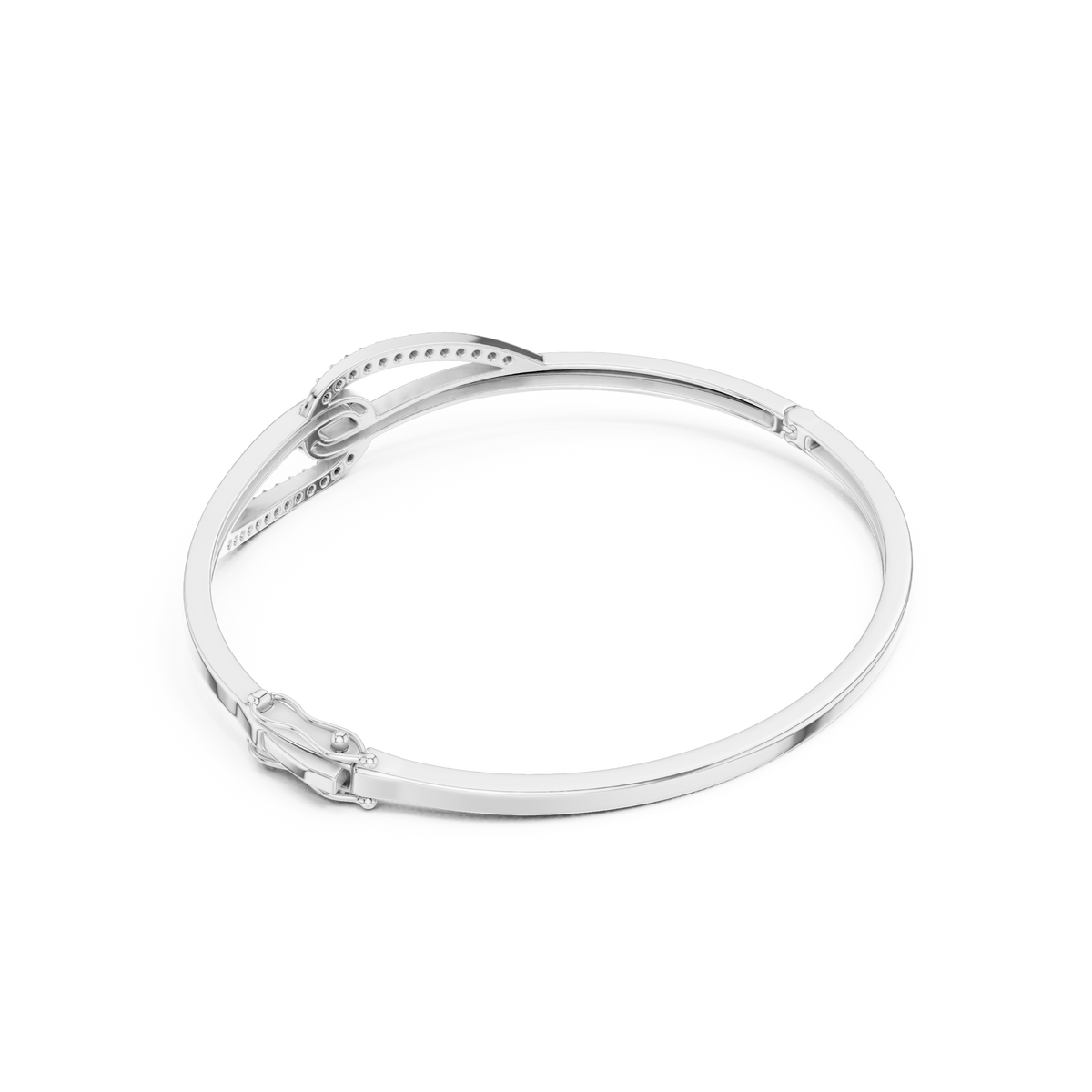 Pave Loop Knot Diamond Bangle