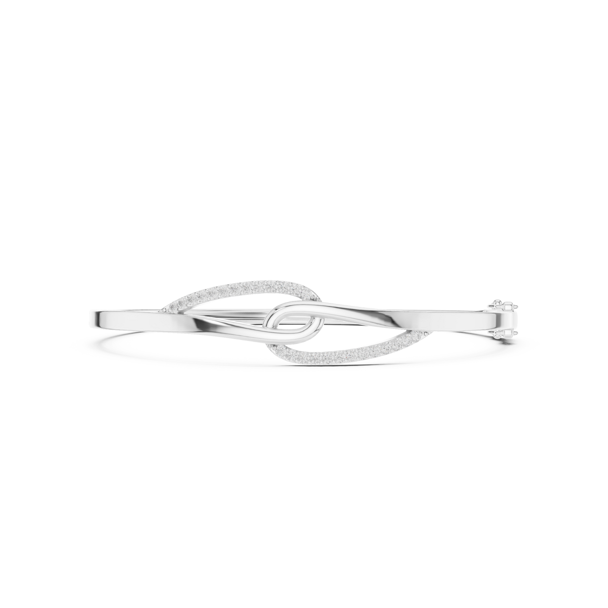 Pave Loop Knot Diamond Bangle
