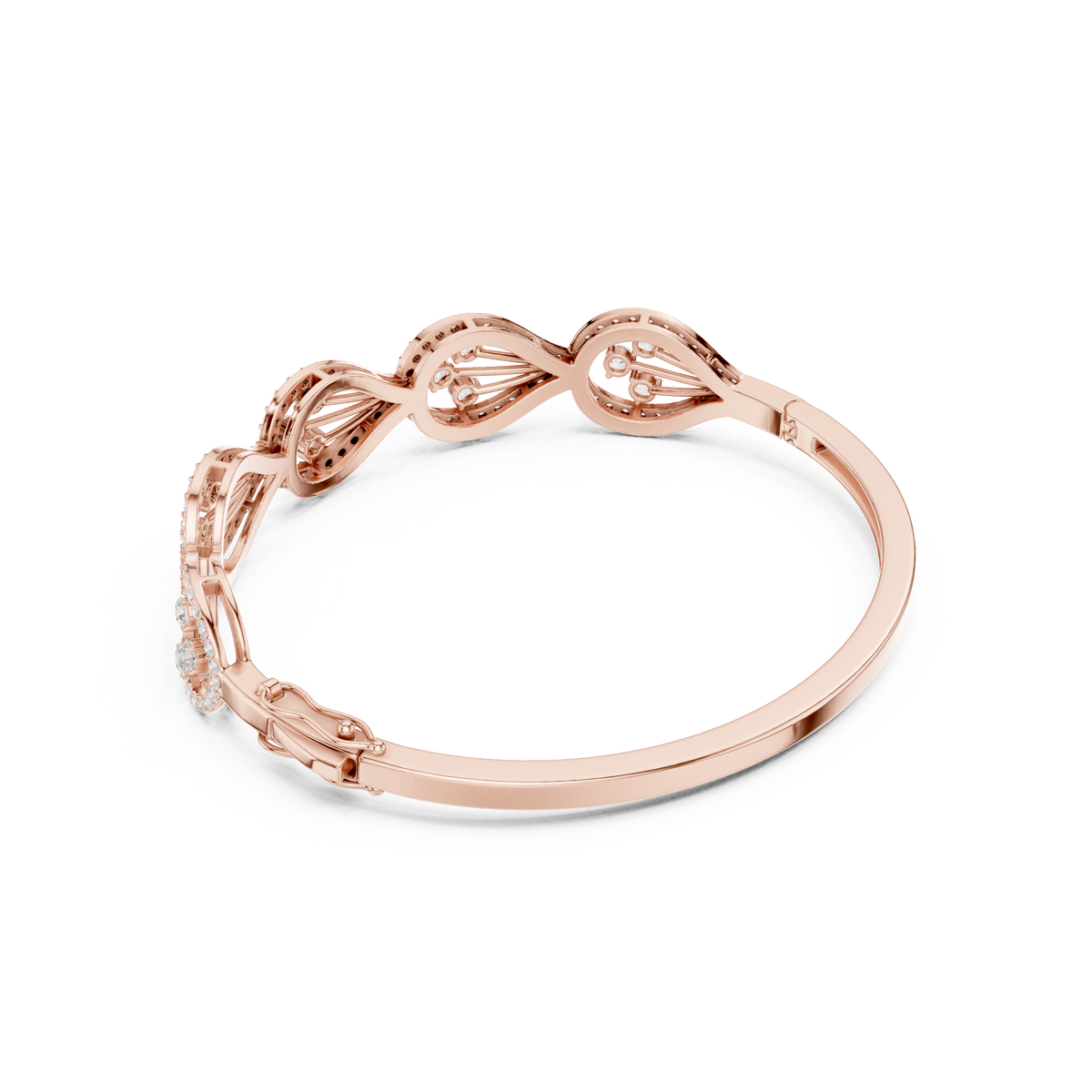 Pave Loop and Cluster Diamond Bangle