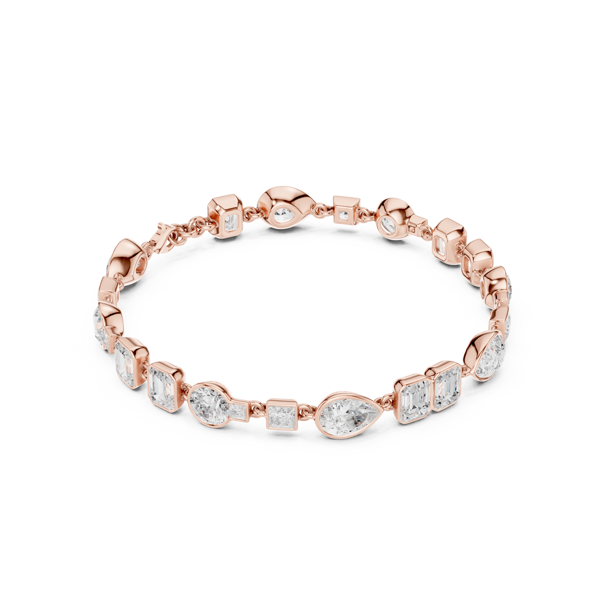 Mixed Cut Bezel Diamond Bracelet