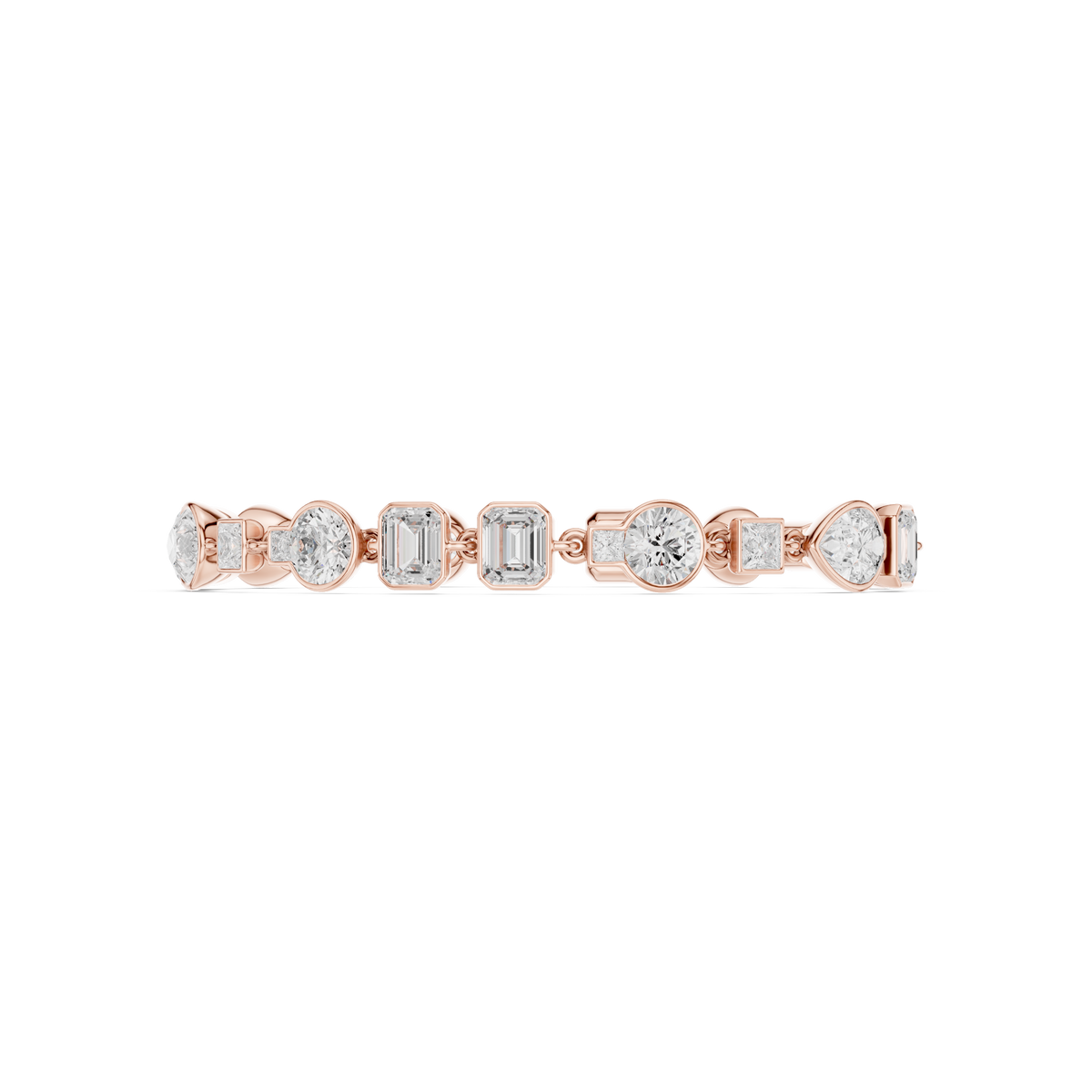 Mixed Cut Bezel Diamond Bracelet