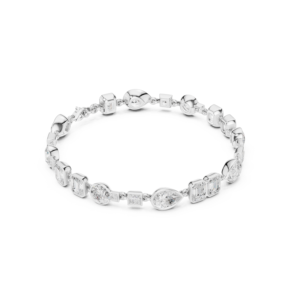 Mixed Cut Bezel Diamond Bracelet