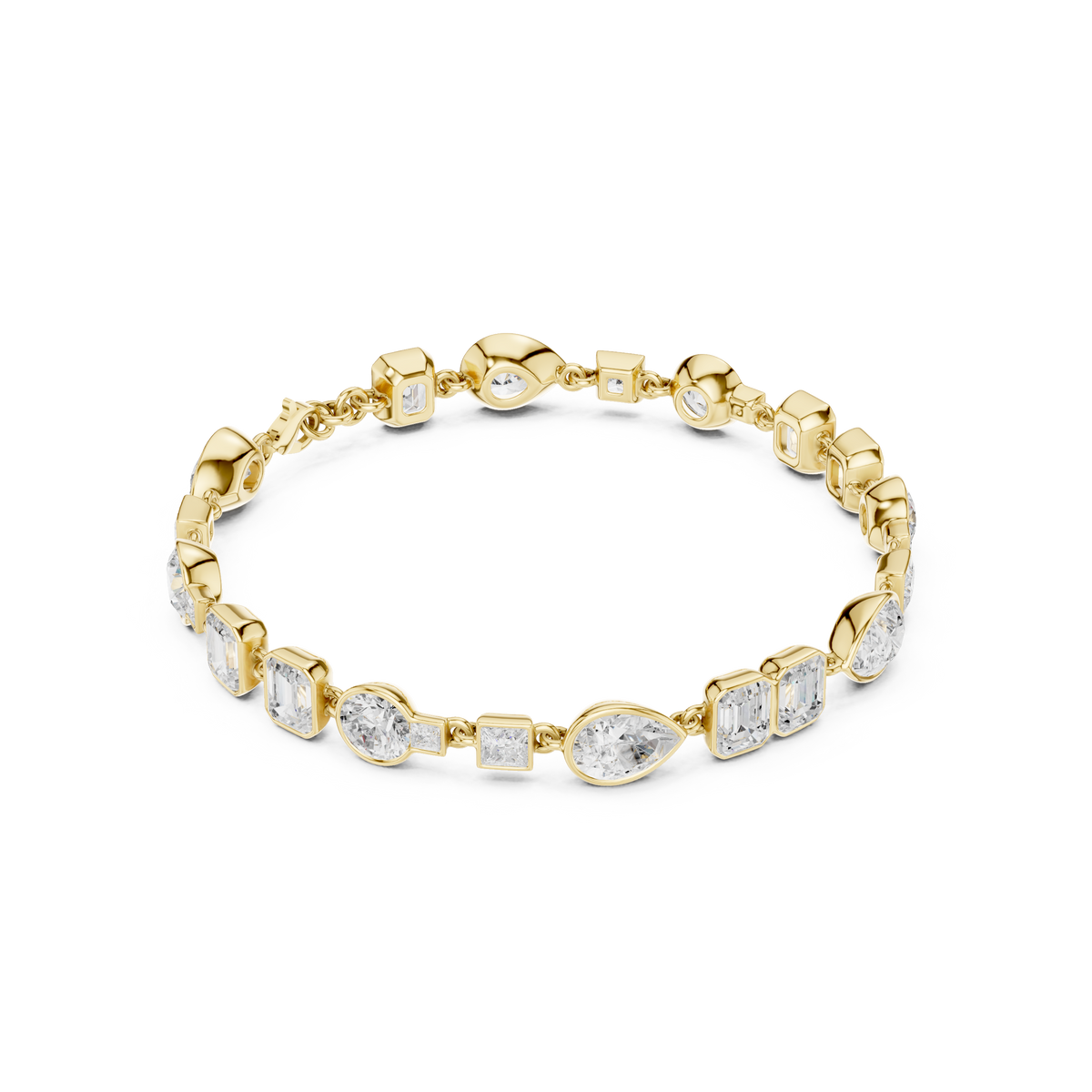 Mixed Cut Bezel Diamond Bracelet