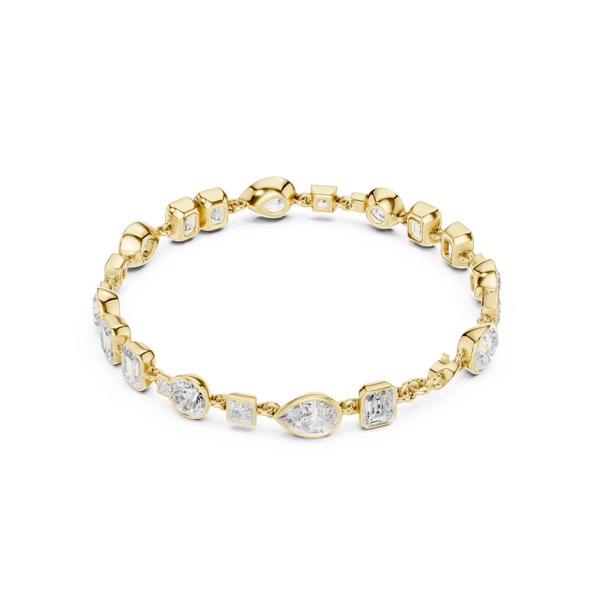 Mixed Cut Bezel Diamond Bracelet