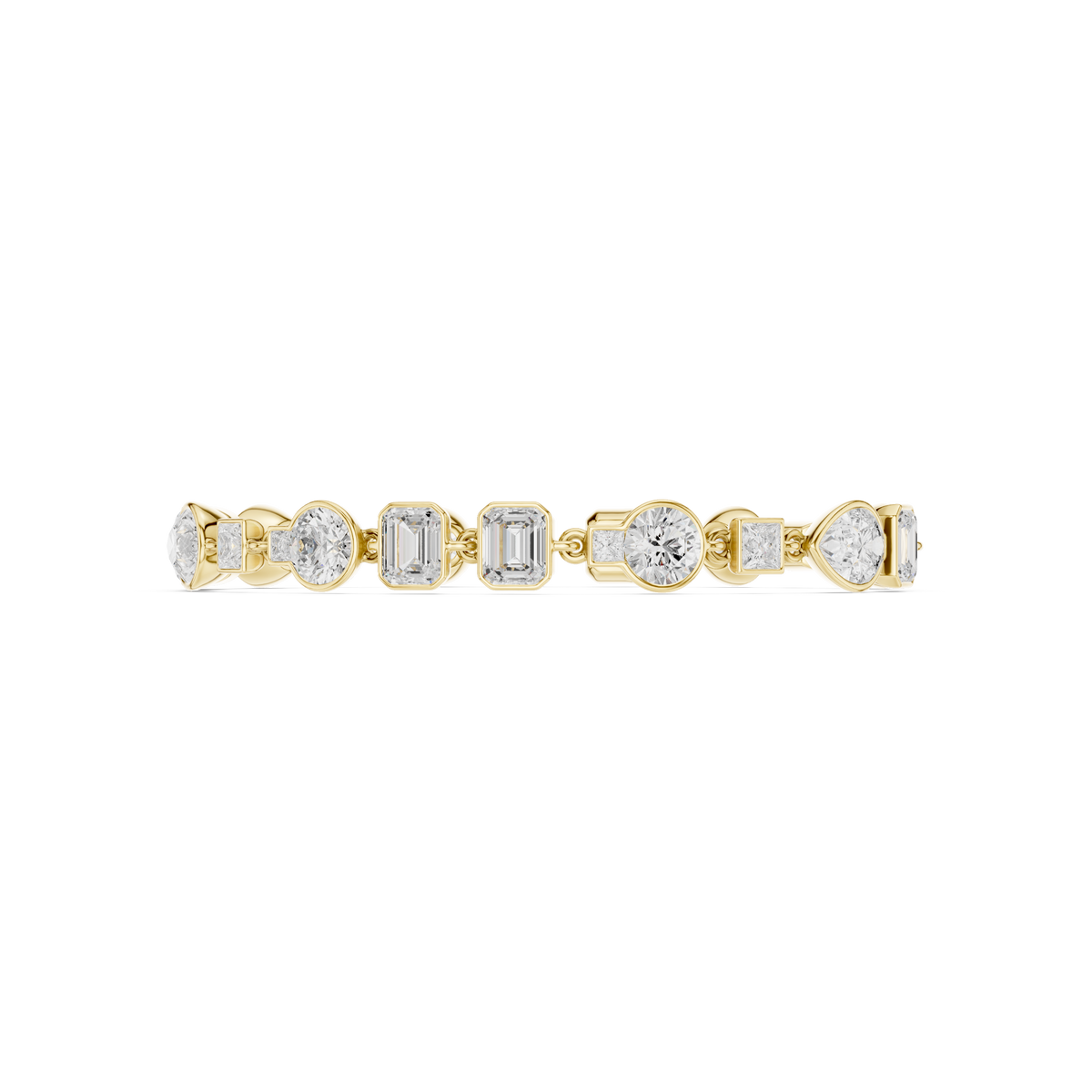 Mixed Cut Bezel Diamond Bracelet