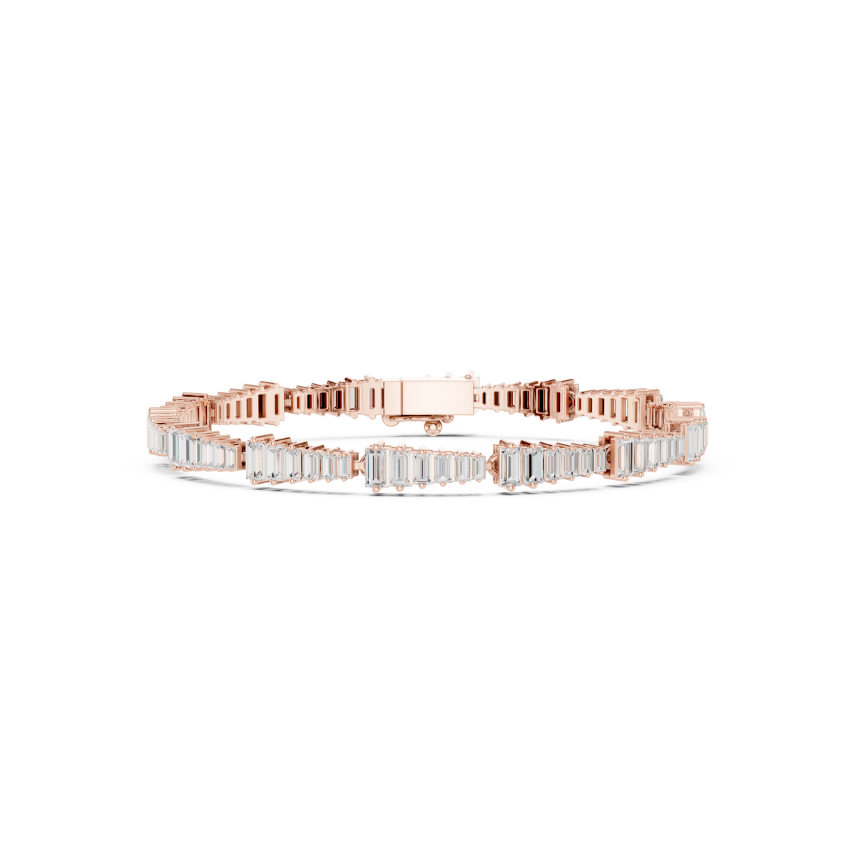 Graduated Baguette Diamond Tennis Bracelet