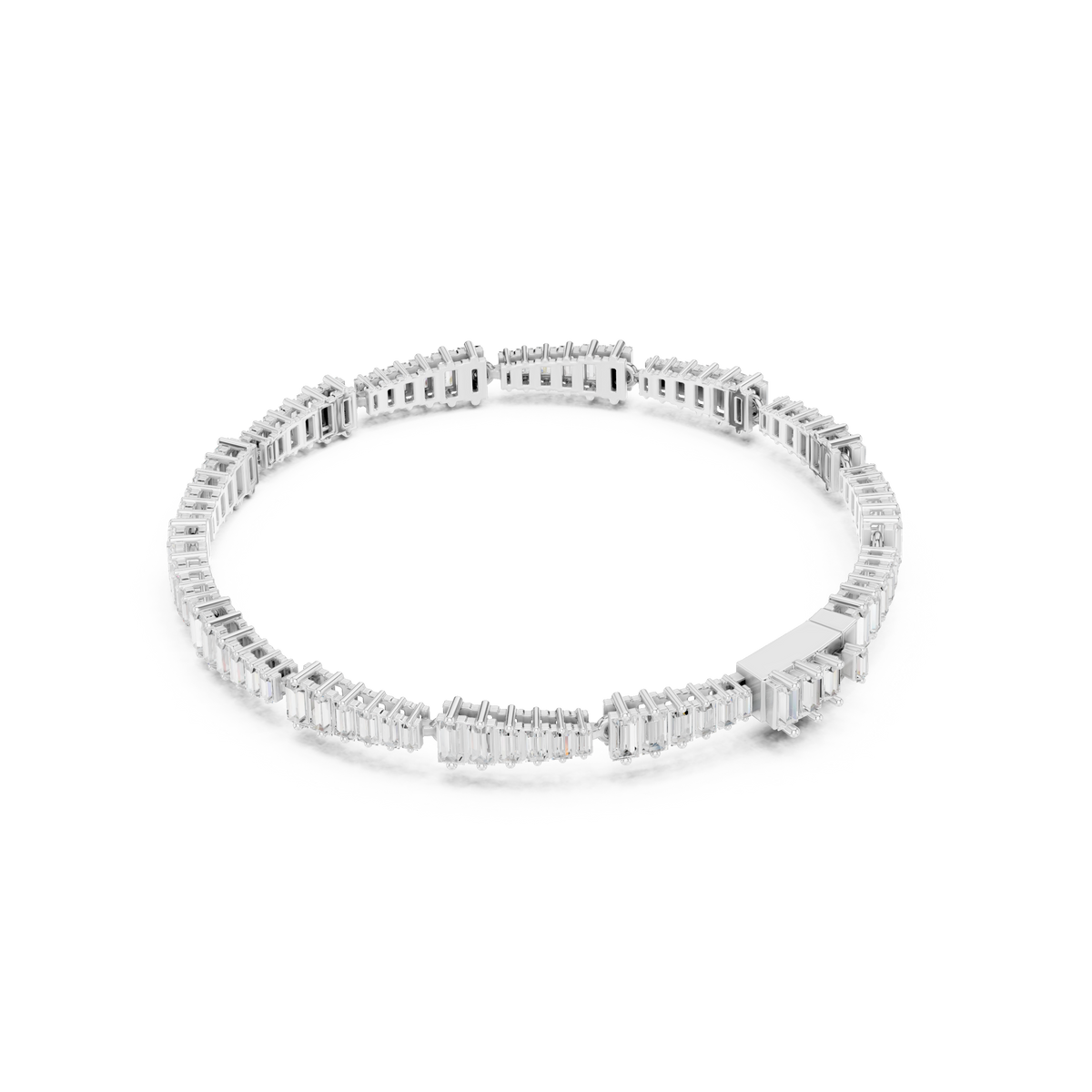Graduated Baguette Diamond Tennis Bracelet