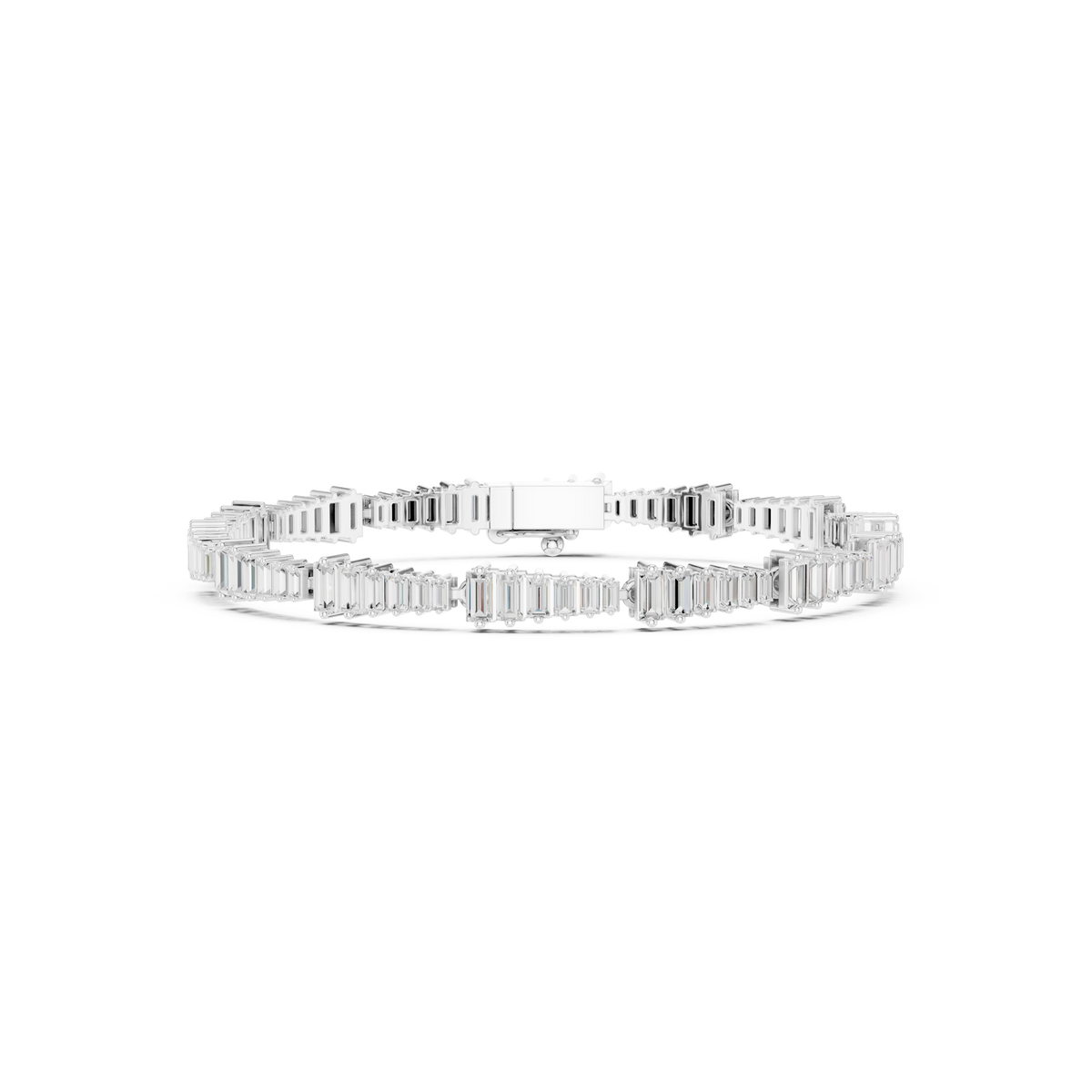 Graduated Baguette Diamond Tennis Bracelet