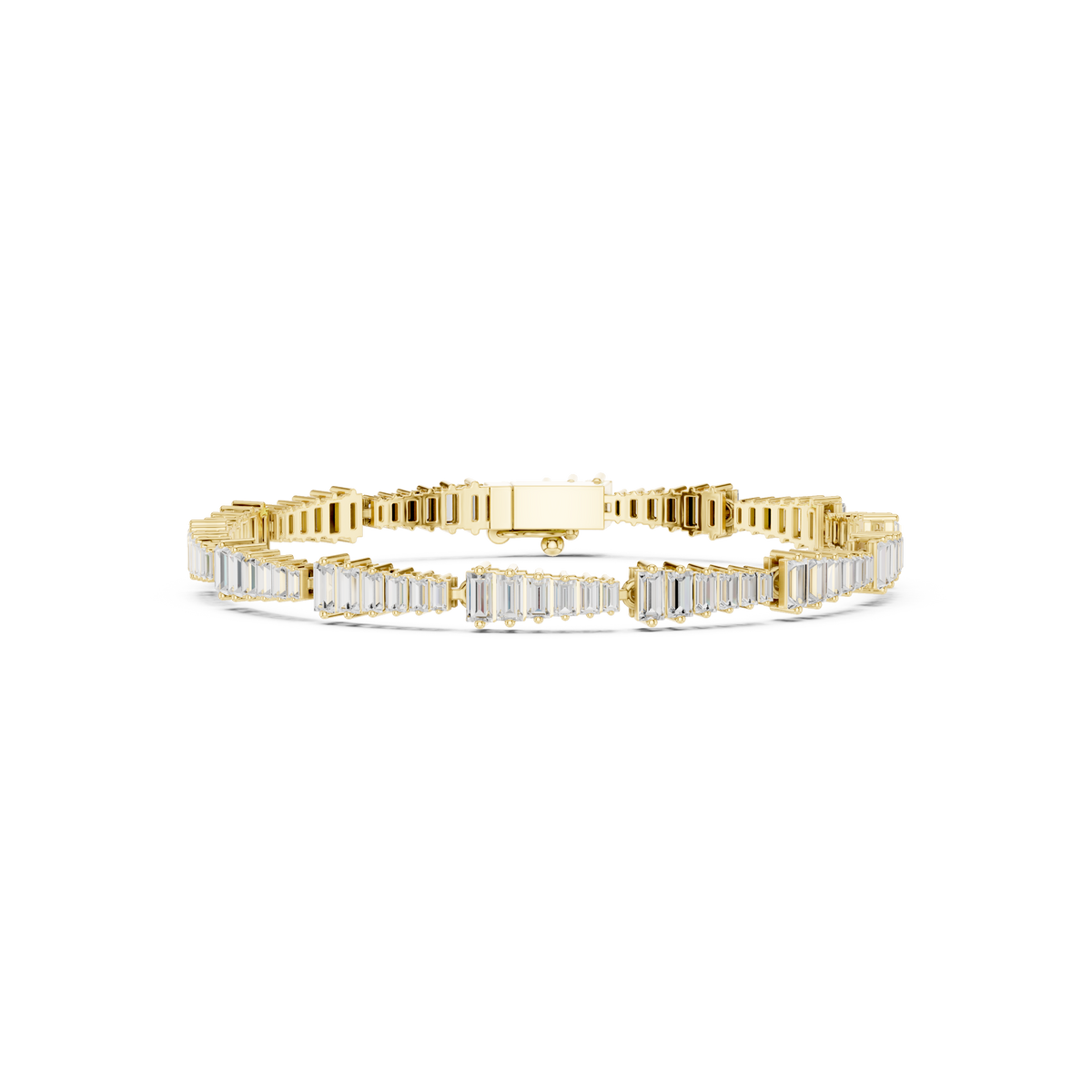 سوار تنس بألماس باغيت متدرّج in Yellow Gold - VYKA Diamonds