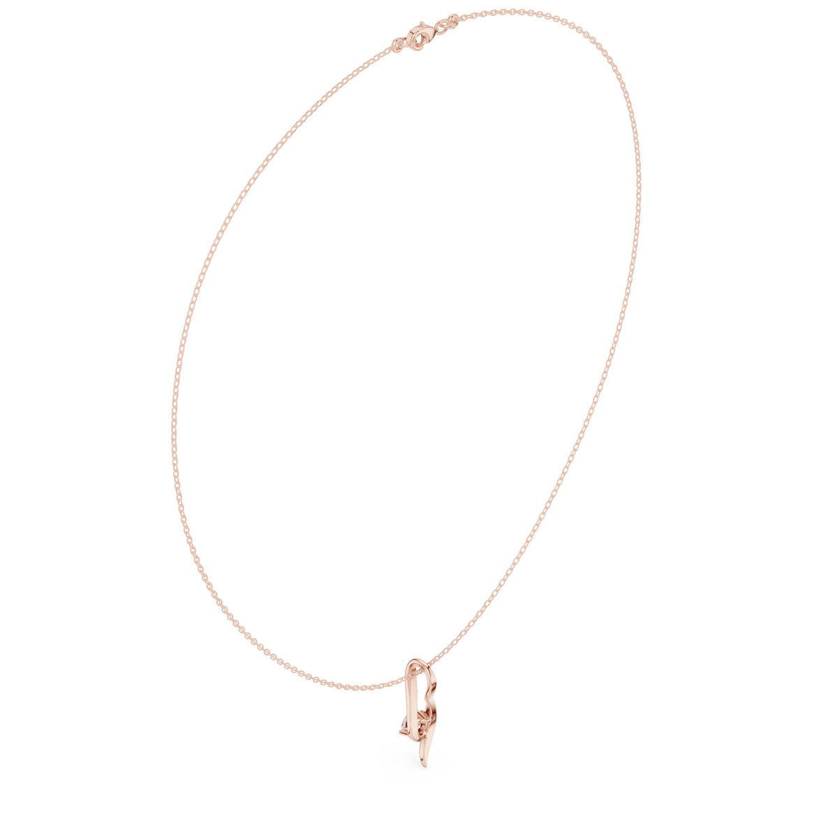 عقد بدلّاية سوليتير على شكل زهرة كالا in Rose Gold - VYKA Diamonds