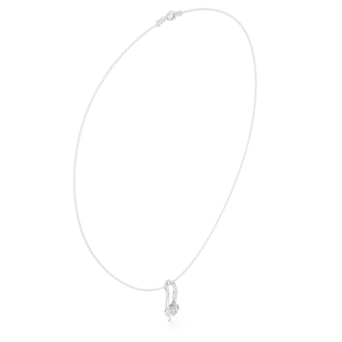 عقد بدلّاية سوليتير على شكل زهرة كالا in White Gold - VYKA Diamonds