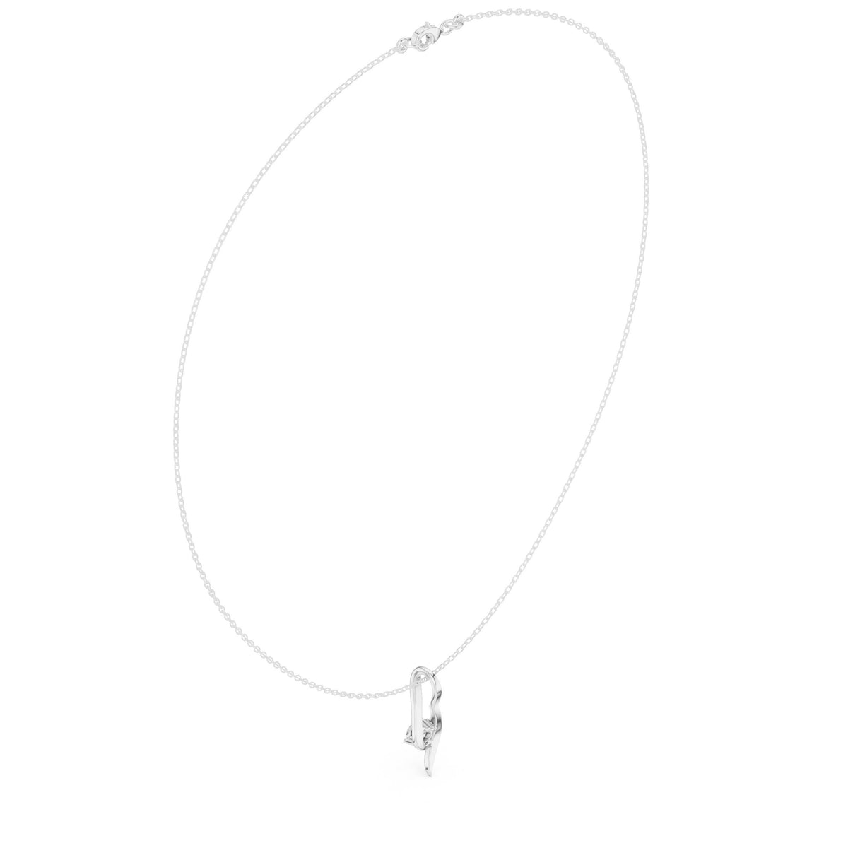عقد بدلّاية سوليتير على شكل زهرة كالا in White Gold - VYKA Diamonds