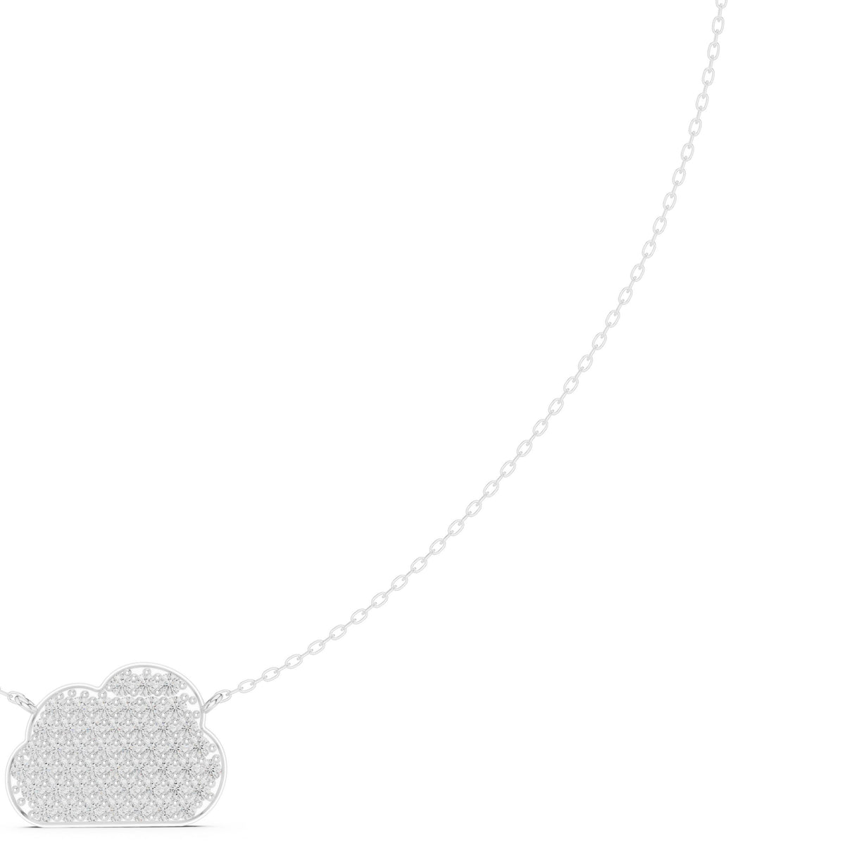 Pave Cloud Diamond Necklace