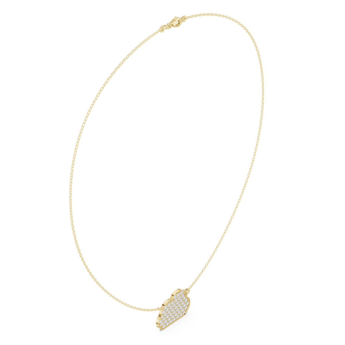 Pave Cloud Diamond Necklace