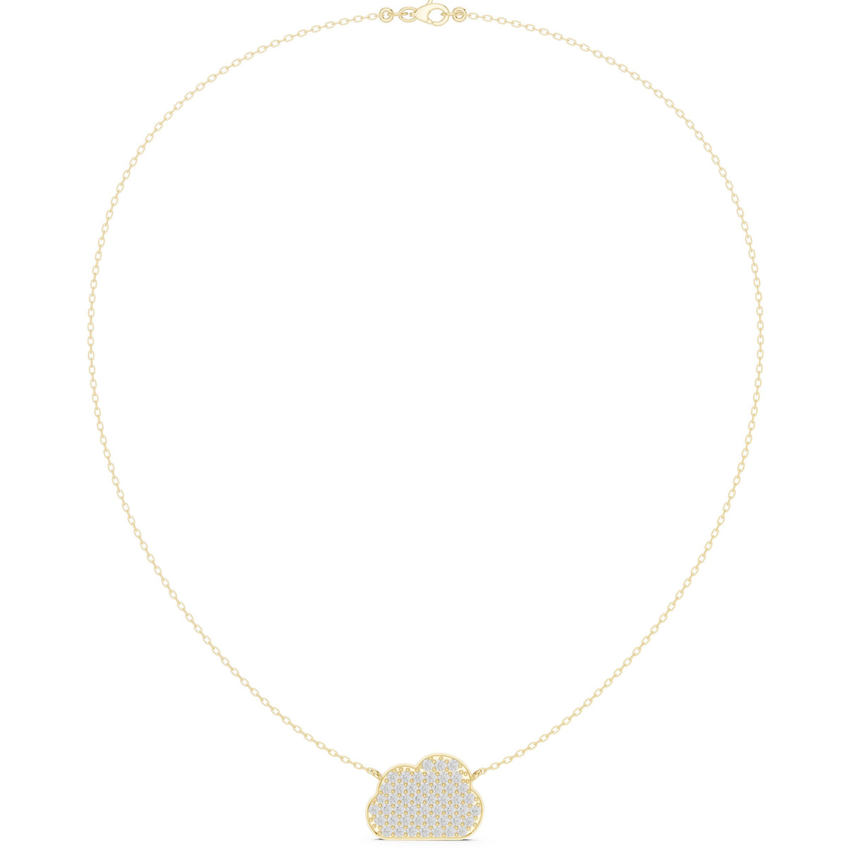 Pave Cloud Diamond Necklace