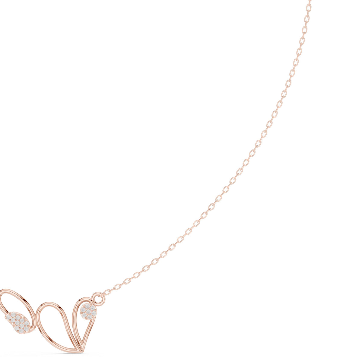Open Loop Pave Diamond Necklace