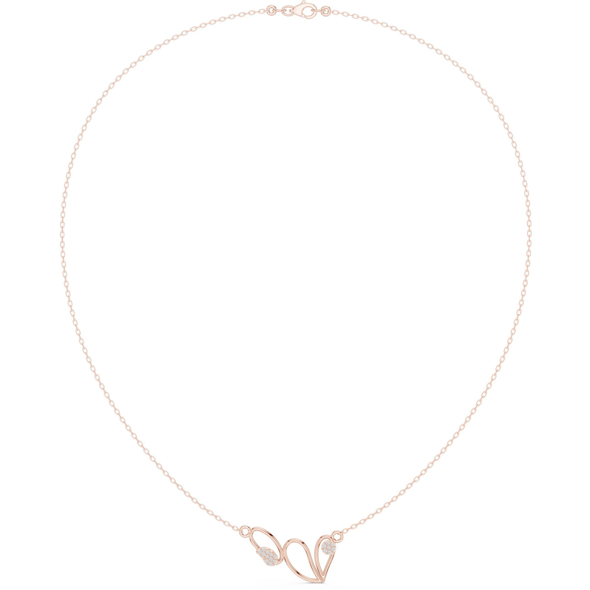 Open Loop Pave Diamond Necklace