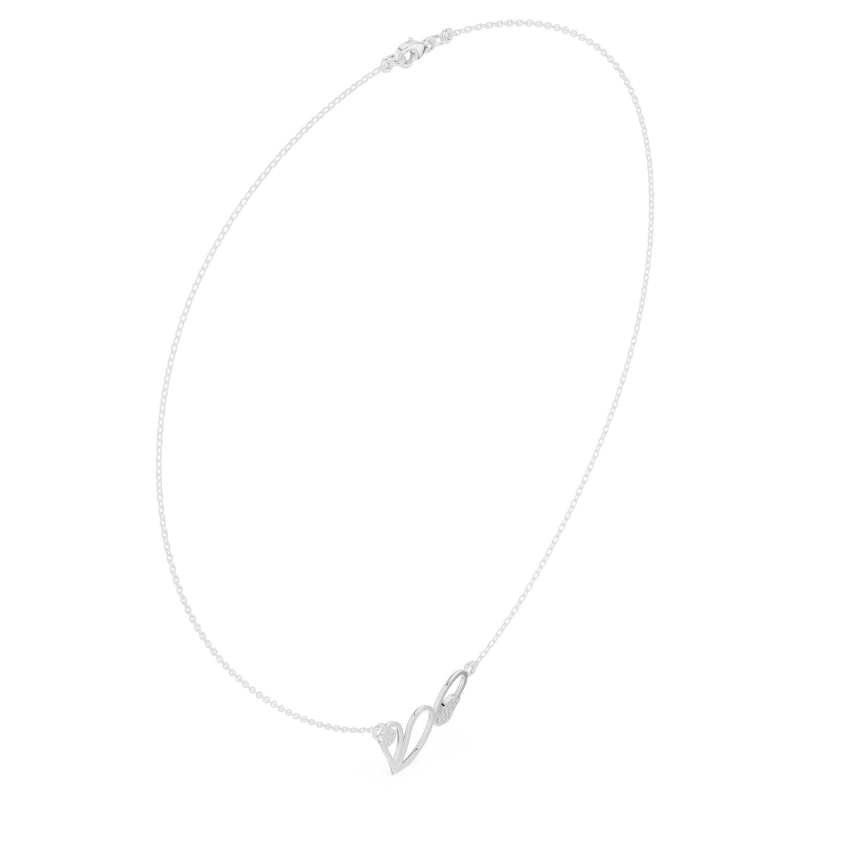 Open Loop Pave Diamond Necklace