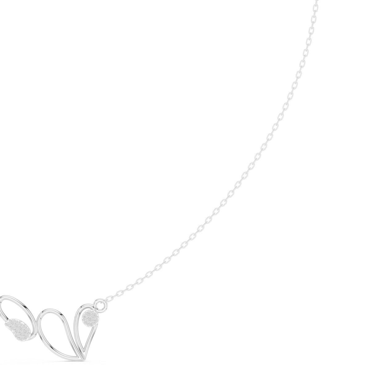 Open Loop Pave Diamond Necklace